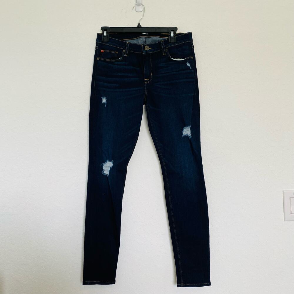 Hudson Krista‎ Super Skinny Jeans Dark Wash Distressed 29